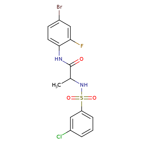 N-(4-bromo-2-fluorophenyl)-2-(3-chlorobenzenesulfonamido)propanamide