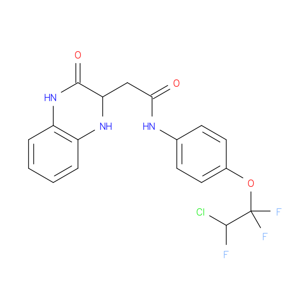 N-[4-(2-chloro-1,1,2-trifluoroethoxy)phenyl]-2-(3-oxo-1,2,3,4-tetrahydroquinoxalin-2-yl)acetamide