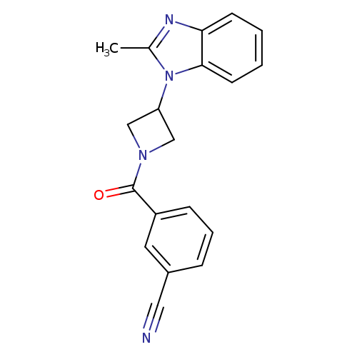 3-[3-(2-methyl-1H-1,3-benzodiazol-1-yl)azetidine-1-carbonyl]benzonitrile