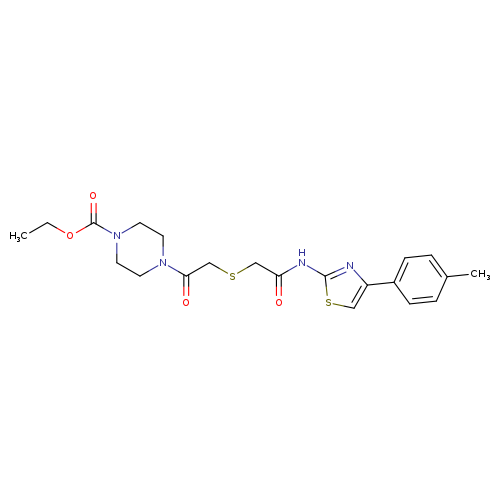 ethyl 4-{2-[({[4-(4-methylphenyl)-1,3-thiazol-2-yl]carbamoyl}methyl)sulfanyl]acetyl}piperazine-1-carboxylate