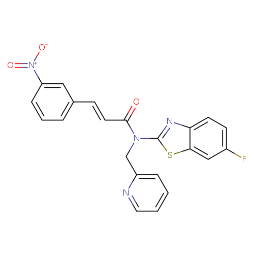 (2E)-N-(6-fluoro-1,3-benzothiazol-2-yl)-3-(3-nitrophenyl)-N-[(pyridin-2-yl)methyl]prop-2-enamide