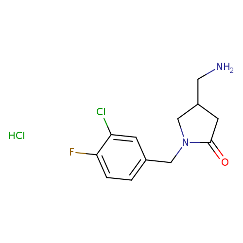 (4R)-4-(aminomethyl)-1-[(3-chloro-4-fluorophenyl)methyl]pyrrolidin-2-one