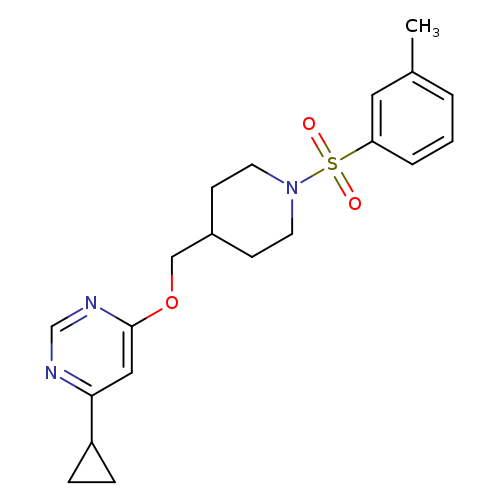 4-cyclopropyl-6-{[1-(3-methylbenzenesulfonyl)piperidin-4-yl]methoxy}pyrimidine