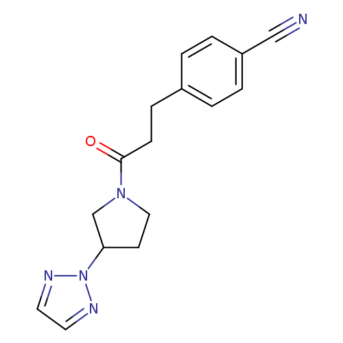 4-{3-oxo-3-[3-(2H-1,2,3-triazol-2-yl)pyrrolidin-1-yl]propyl}benzonitrile