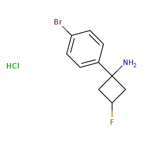 1-(4-bromophenyl)-3-fluorocyclobutan-1-amine hydrochloride, Mixture of diastereomers