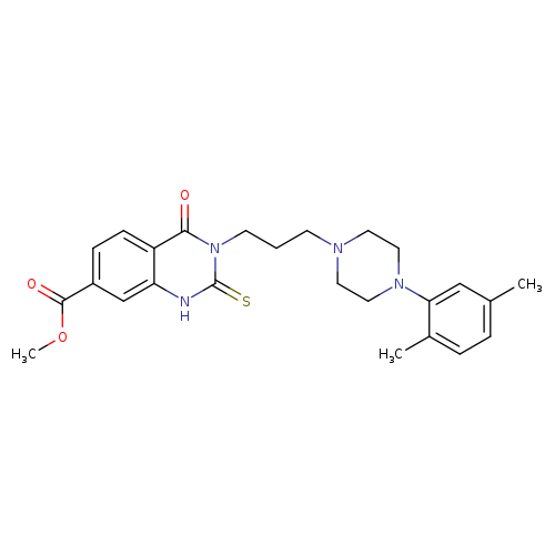 methyl 3-{3-[4-(2,5-dimethylphenyl)piperazin-1-yl]propyl}-4-oxo-2-sulfanylidene-1,2,3,4-tetrahydroquinazoline-7-carboxylate