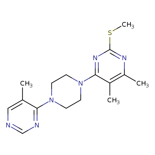 4,5-dimethyl-6-[4-(5-methylpyrimidin-4-yl)piperazin-1-yl]-2-(methylsulfanyl)pyrimidine