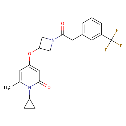 1-cyclopropyl-6-methyl-4-[(1-{2-[3-(trifluoromethyl)phenyl]acetyl}azetidin-3-yl)oxy]-1,2-dihydropyridin-2-one