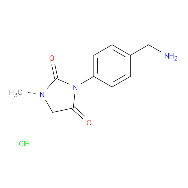 3-[4-(aminomethyl)phenyl]-1-methylimidazolidine-2,4-dione hydrochloride