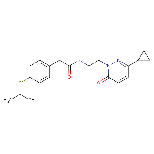 N-[2-(3-cyclopropyl-6-oxo-1,6-dihydropyridazin-1-yl)ethyl]-2-[4-(propan-2-ylsulfanyl)phenyl]acetamide