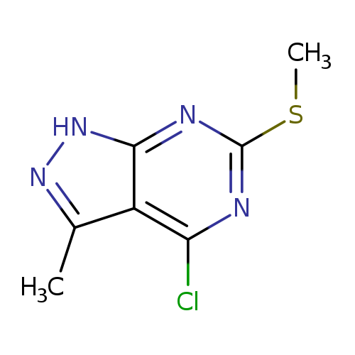 1H-Pyrazolo[3,4-d]pyrimidine, 4-chloro-3-methyl-6-(methylthio)-