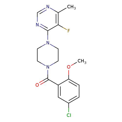 4-[4-(5-chloro-2-methoxybenzoyl)piperazin-1-yl]-5-fluoro-6-methylpyrimidine