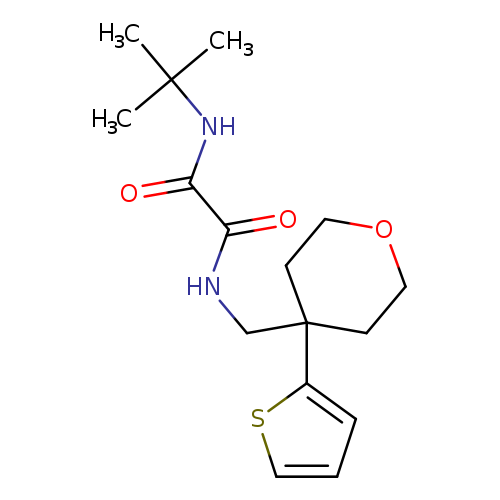 N-tert-butyl-N'-{[4-(thiophen-2-yl)oxan-4-yl]methyl}ethanediamide