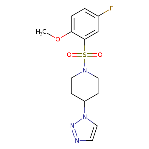 1-(5-fluoro-2-methoxybenzenesulfonyl)-4-(1H-1,2,3-triazol-1-yl)piperidine