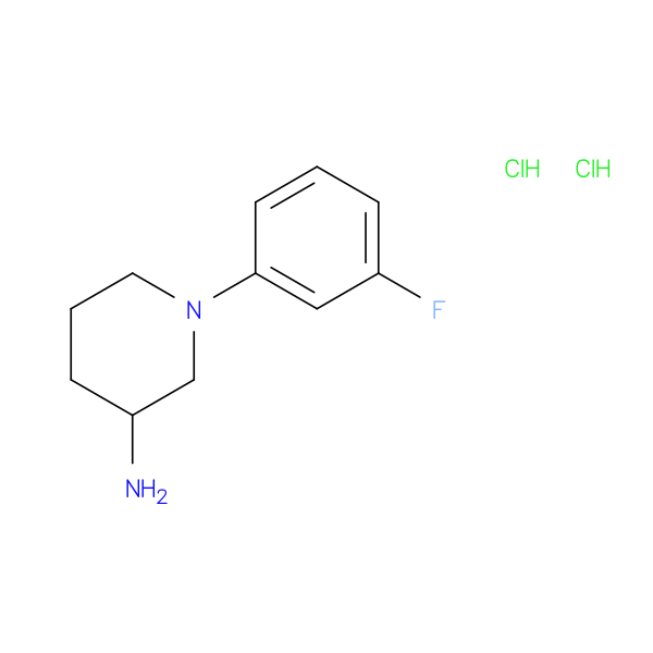 1-(3-fluorophenyl)piperidin-3-amine dihydrochloride