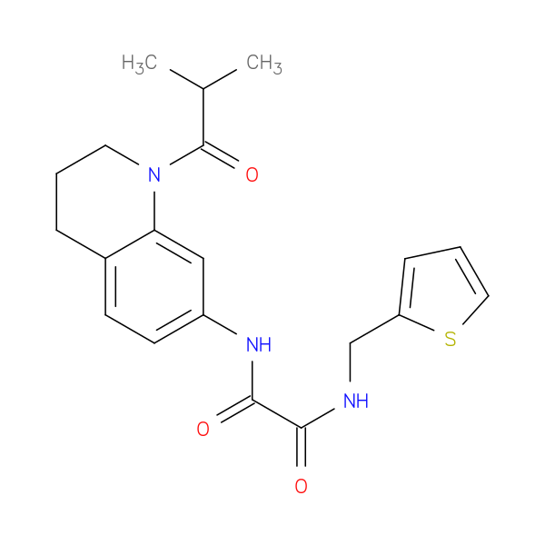 N'-[1-(2-methylpropanoyl)-1,2,3,4-tetrahydroquinolin-7-yl]-N-[(thiophen-2-yl)methyl]ethanediamide