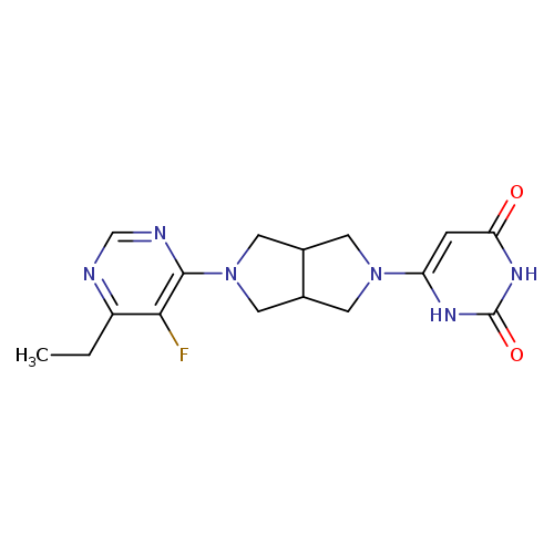 6-[5-(6-ethyl-5-fluoropyrimidin-4-yl)-octahydropyrrolo[3,4-c]pyrrol-2-yl]-1,2,3,4-tetrahydropyrimidine-2,4-dione