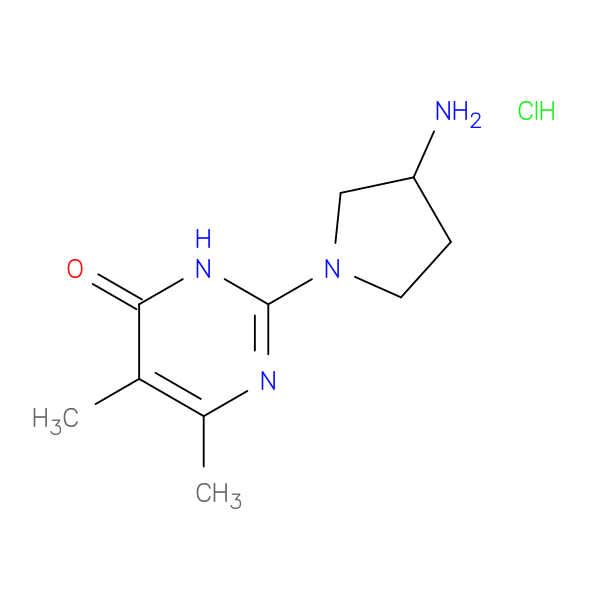 2-(3-aminopyrrolidin-1-yl)-5,6-dimethyl-3,4-dihydropyrimidin-4-one hydrochloride