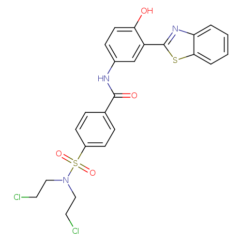 N-[3-(1,3-benzothiazol-2-yl)-4-hydroxyphenyl]-4-[bis(2-chloroethyl)sulfamoyl]benzamide