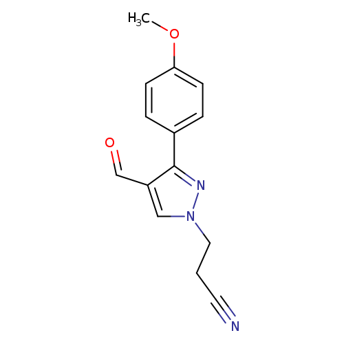 3-[4-formyl-3-(4-methoxyphenyl)-1H-pyrazol-1-yl]propanenitrile