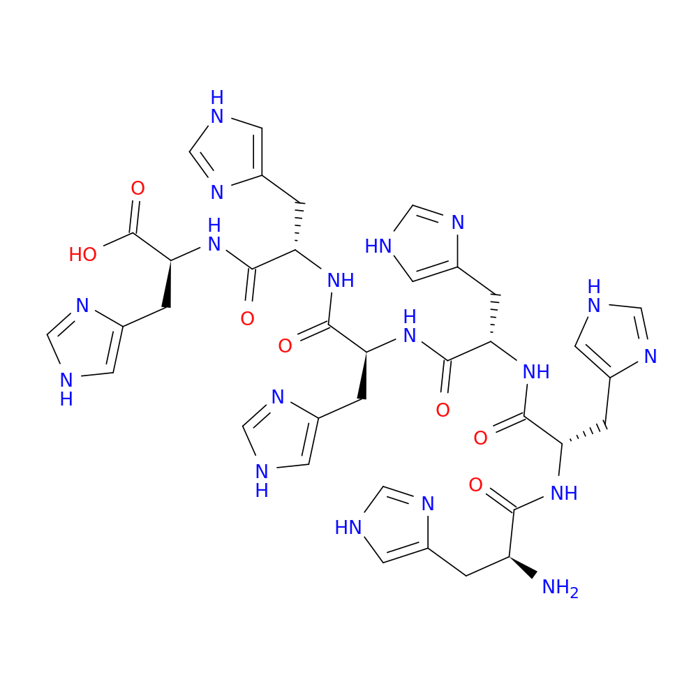 (2S,5S,8S,11S,14S,17S)-2,5,8,11,14-Pentakis((1H-imidazol-4-yl)methyl)-17-amino-18-(1H-imidazol-4-yl)-4,7,10,13,16-pentaoxo-3,6,9,12,15-pentaazaoctadecan-1-oic acid