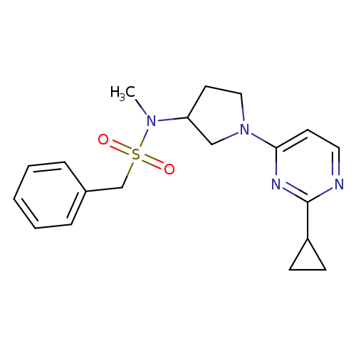 N-[1-(2-cyclopropylpyrimidin-4-yl)pyrrolidin-3-yl]-N-methyl-1-phenylmethanesulfonamide