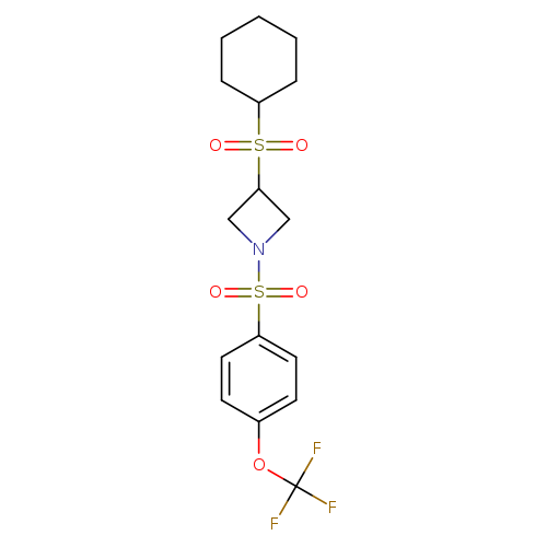 3-(cyclohexanesulfonyl)-1-[4-(trifluoromethoxy)benzenesulfonyl]azetidine