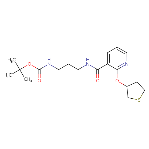 tert-butyl N-(3-{[2-(thiolan-3-yloxy)pyridin-3-yl]formamido}propyl)carbamate