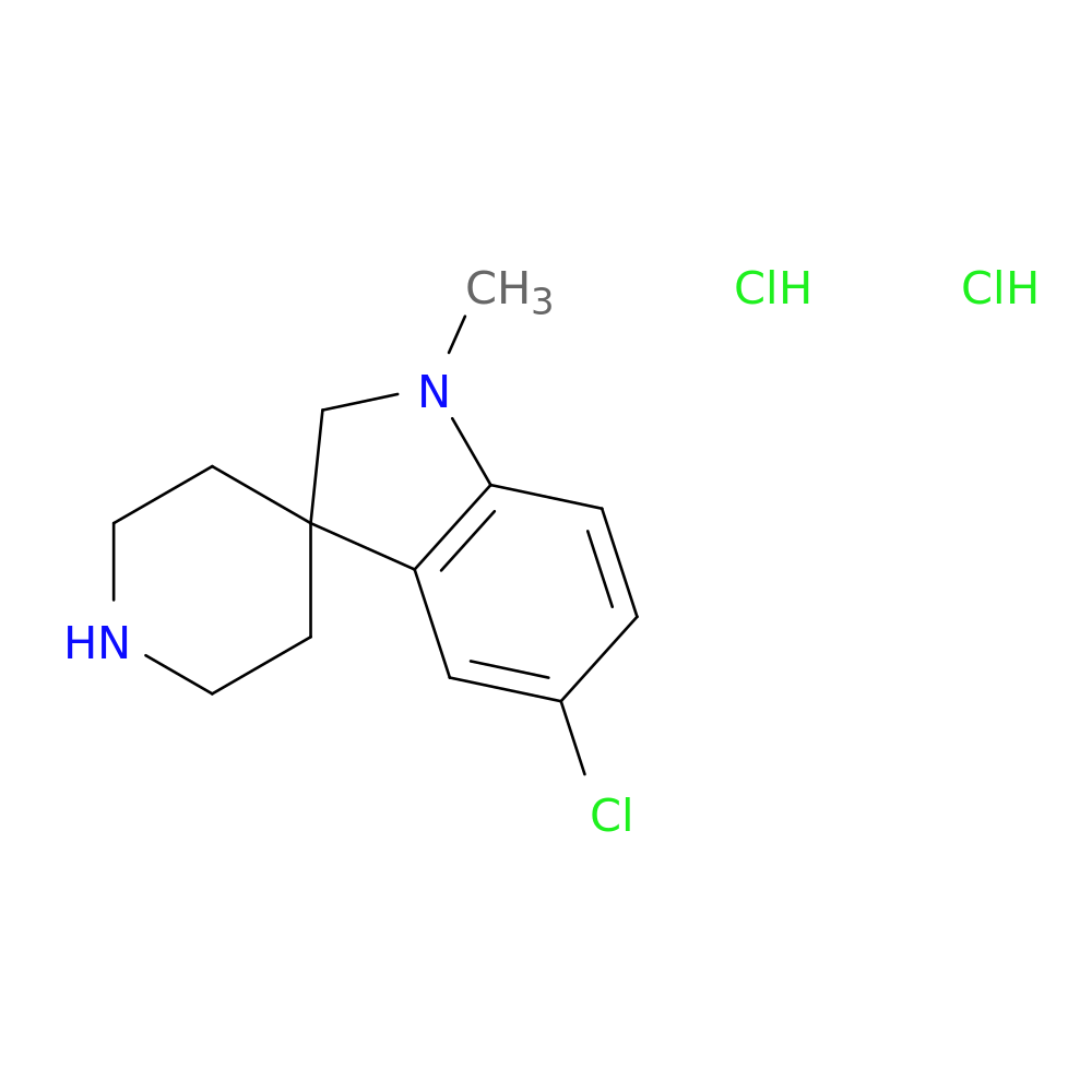 5-chloro-1-methyl-1,2-dihydrospiro[indole-3,4'-piperidine] dihydrochloride