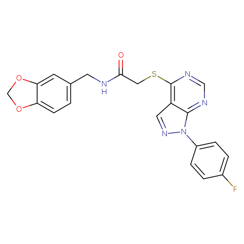 N-[(2H-1,3-benzodioxol-5-yl)methyl]-2-{[1-(4-fluorophenyl)-1H-pyrazolo[3,4-d]pyrimidin-4-yl]sulfanyl}acetamide