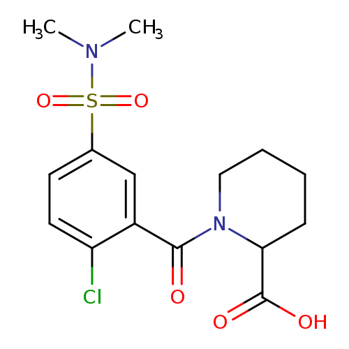 1-[2-chloro-5-(dimethylsulfamoyl)benzoyl]piperidine-2-carboxylic acid