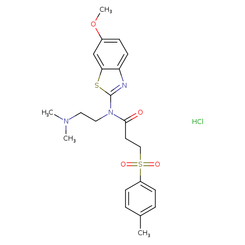 N-[2-(dimethylamino)ethyl]-N-(6-methoxy-1,3-benzothiazol-2-yl)-3-(4-methylbenzenesulfonyl)propanamide hydrochloride