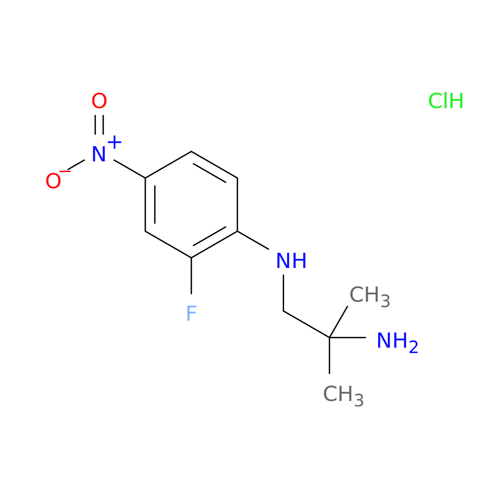 N1-(2-fluoro-4-nitrophenyl)-2-methylpropane-1,2-diamine hydrochloride