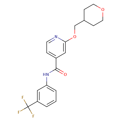 2-[(oxan-4-yl)methoxy]-N-[3-(trifluoromethyl)phenyl]pyridine-4-carboxamide