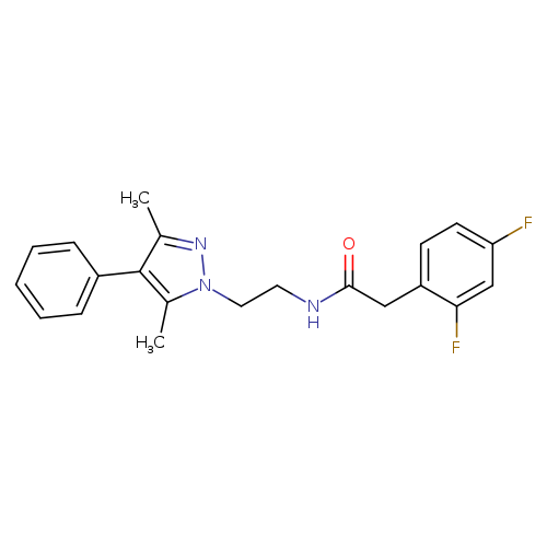 2-(2,4-difluorophenyl)-N-[2-(3,5-dimethyl-4-phenyl-1H-pyrazol-1-yl)ethyl]acetamide