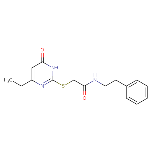 2-[(4-ethyl-6-oxo-1,6-dihydropyrimidin-2-yl)sulfanyl]-N-(2-phenylethyl)acetamide