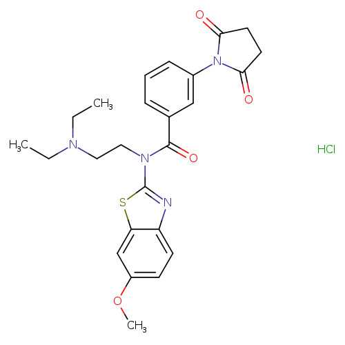 N-[2-(diethylamino)ethyl]-3-(2,5-dioxopyrrolidin-1-yl)-N-(6-methoxy-1,3-benzothiazol-2-yl)benzamide hydrochloride