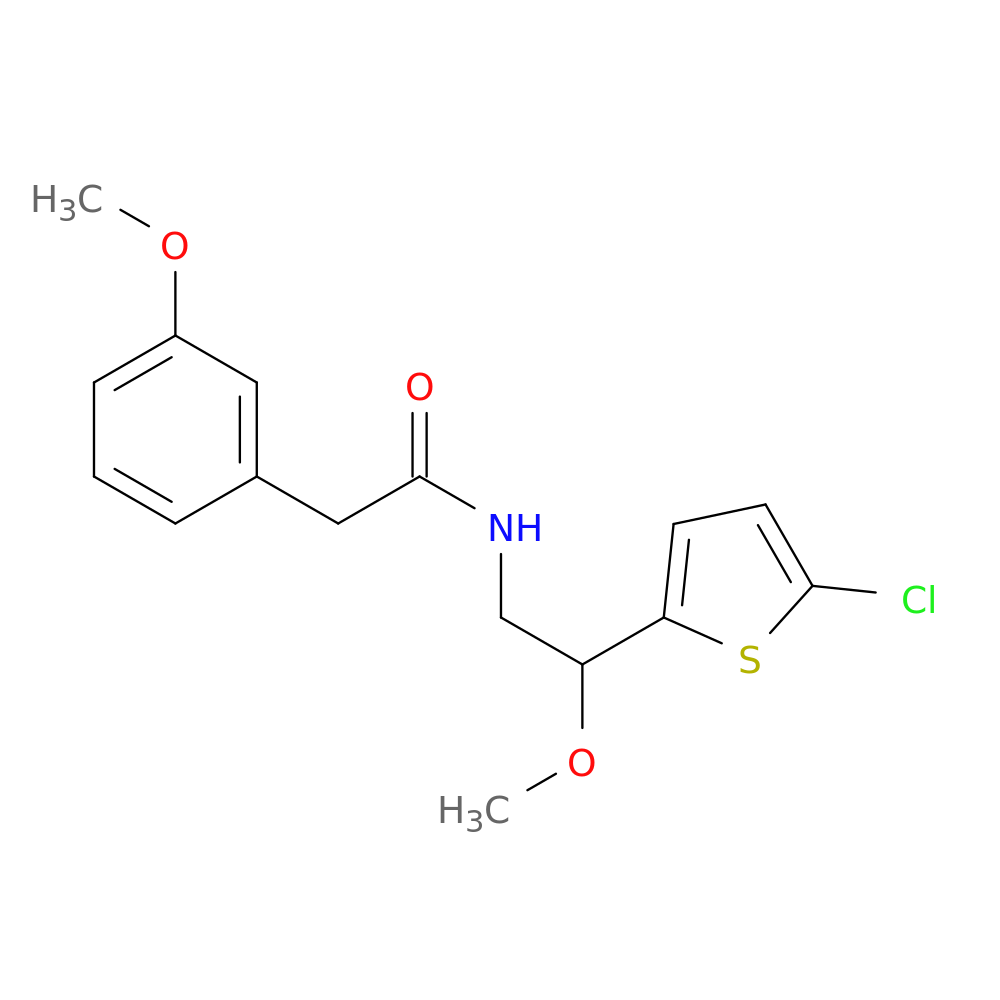 N-[2-(5-chlorothiophen-2-yl)-2-methoxyethyl]-2-(3-methoxyphenyl)acetamide