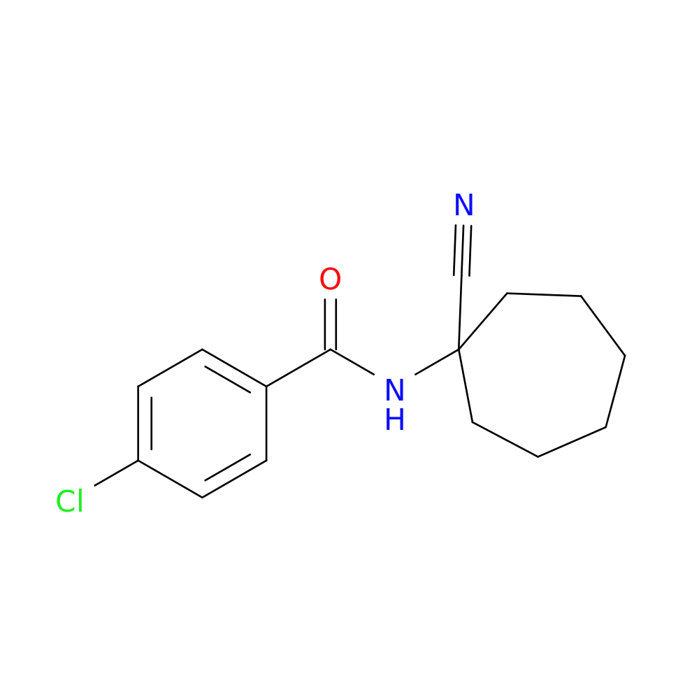 4-CHLORO-N-(1-CYANO-CYCLOHEPTYL)-BENZAMIDE