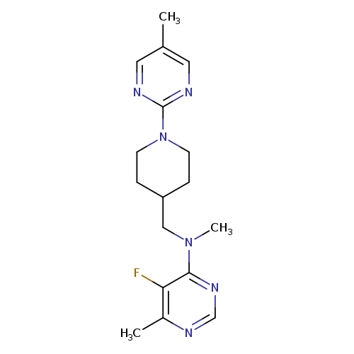 5-fluoro-N,6-dimethyl-N-{[1-(5-methylpyrimidin-2-yl)piperidin-4-yl]methyl}pyrimidin-4-amine