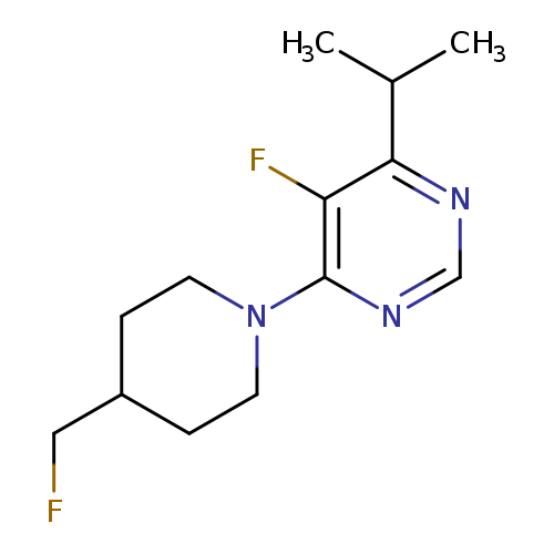 5-fluoro-4-[4-(fluoromethyl)piperidin-1-yl]-6-(propan-2-yl)pyrimidine