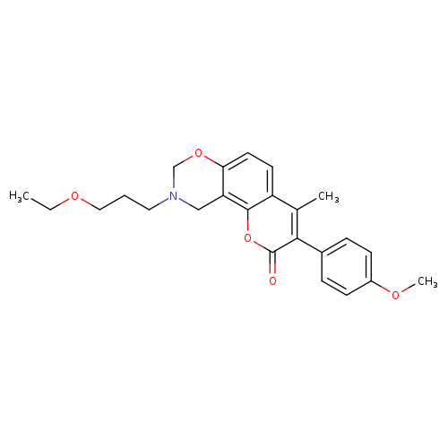 9-(3-ethoxypropyl)-3-(4-methoxyphenyl)-4-methyl-2H,8H,9H,10H-chromeno[8,7-e][1,3]oxazin-2-one
