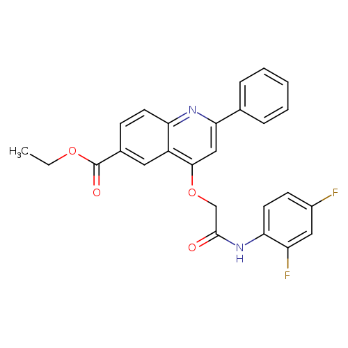ethyl 4-{[(2,4-difluorophenyl)carbamoyl]methoxy}-2-phenylquinoline-6-carboxylate