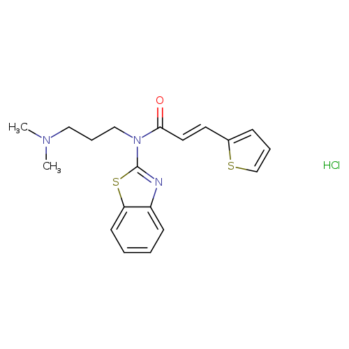 (2E)-N-(1,3-benzothiazol-2-yl)-N-[3-(dimethylamino)propyl]-3-(thiophen-2-yl)prop-2-enamide hydrochloride