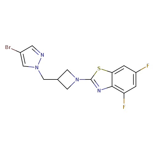 2-{3-[(4-bromo-1H-pyrazol-1-yl)methyl]azetidin-1-yl}-4,6-difluoro-1,3-benzothiazole