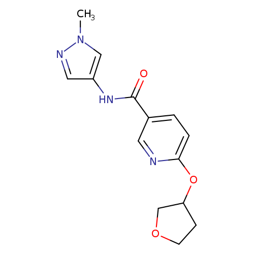 N-(1-methyl-1H-pyrazol-4-yl)-6-(oxolan-3-yloxy)pyridine-3-carboxamide