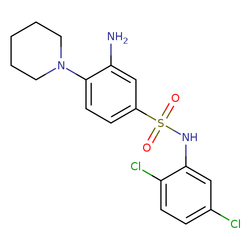 3-amino-N-(2,5-dichlorophenyl)-4-(piperidin-1-yl)benzene-1-sulfonamide