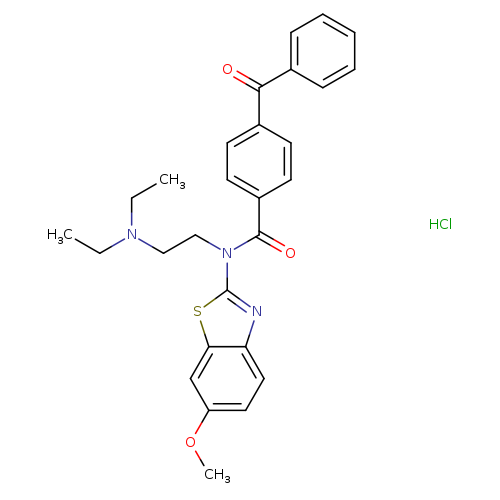 4-benzoyl-N-[2-(diethylamino)ethyl]-N-(6-methoxy-1,3-benzothiazol-2-yl)benzamide hydrochloride