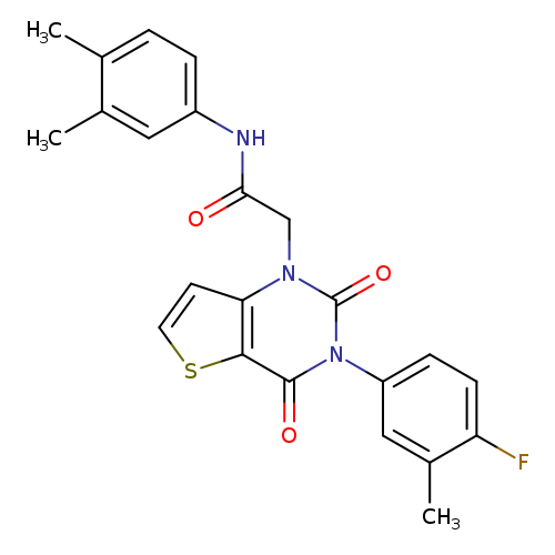 N-(3,4-dimethylphenyl)-2-[3-(4-fluoro-3-methylphenyl)-2,4-dioxo-1H,2H,3H,4H-thieno[3,2-d]pyrimidin-1-yl]acetamide