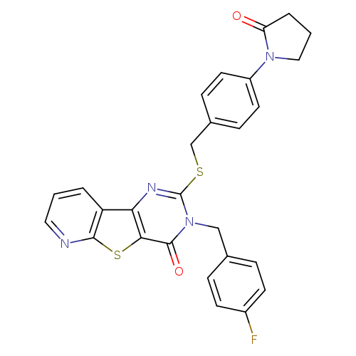 5-[(4-fluorophenyl)methyl]-4-({[4-(2-oxopyrrolidin-1-yl)phenyl]methyl}sulfanyl)-8-thia-3,5,10-triazatricyclo[7.4.0.0^{2,7}]trideca-1(9),2(7),3,10,12-pentaen-6-one